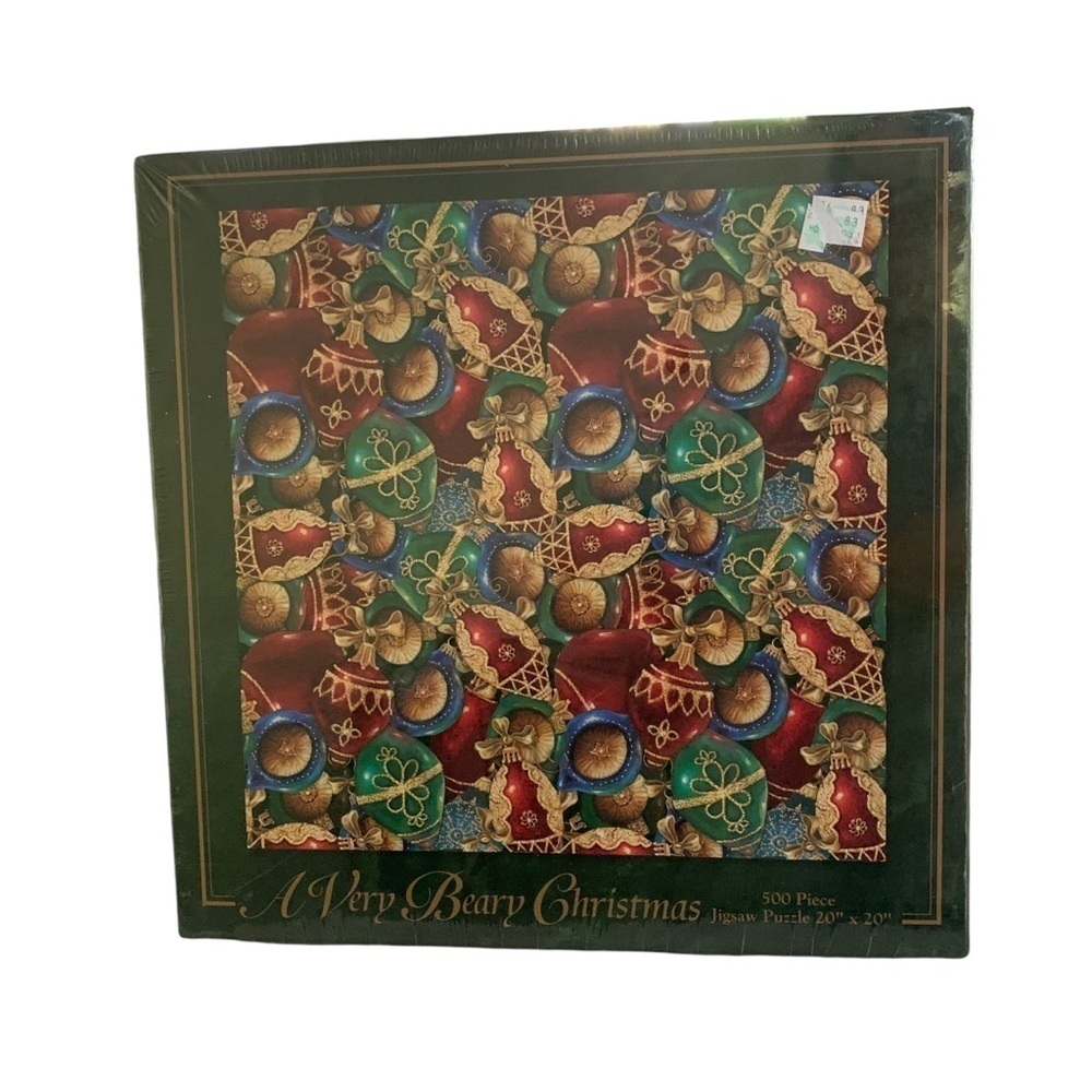 Vintage A Very Beary Christmas Ornament 500 Piece  Jigsaw Puzzle 20 X 20 inch